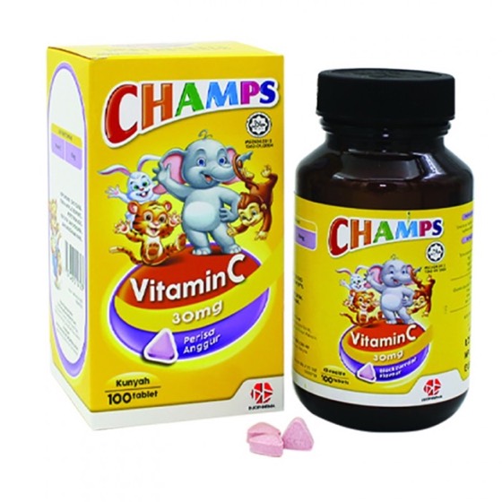 Champs Vitamin C 30mg Blackcurrant chewable